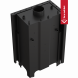 Топка с теплообменником Kratki PRO MBM/PW/10/L/BS/W угловое стекло слева