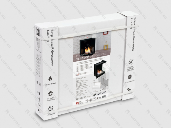 Встроенный биокамин Lux Fire Угловой 755 М (правый угол)