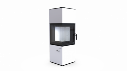 Печь DEFRO HOME QUADROOM, 9,6 кВт, белая сталь