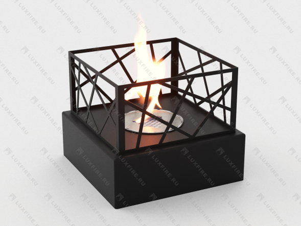 Настольный биокамин Lux Fire &amp;quot;Пикник&amp;quot; S (черный)
