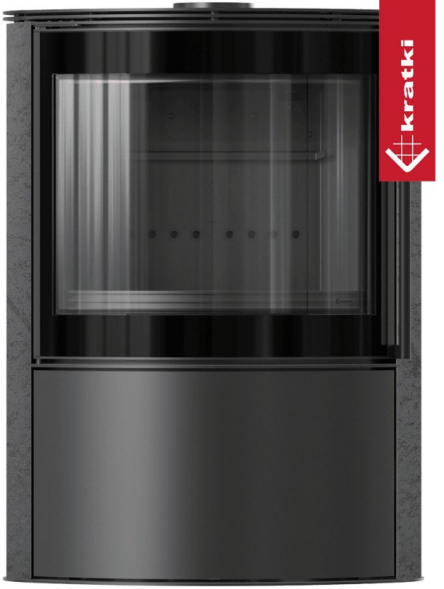 Печь Kratki PRO BJORN GRAFITE SATIN (Чёрная футеровка)