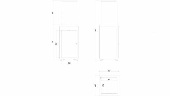 Нагреватель газовый PATIO MINI/G31/37MBAR/B - белое стекло, пульт